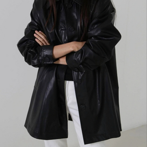 11am 제작 에코레더 트렌치 바바리