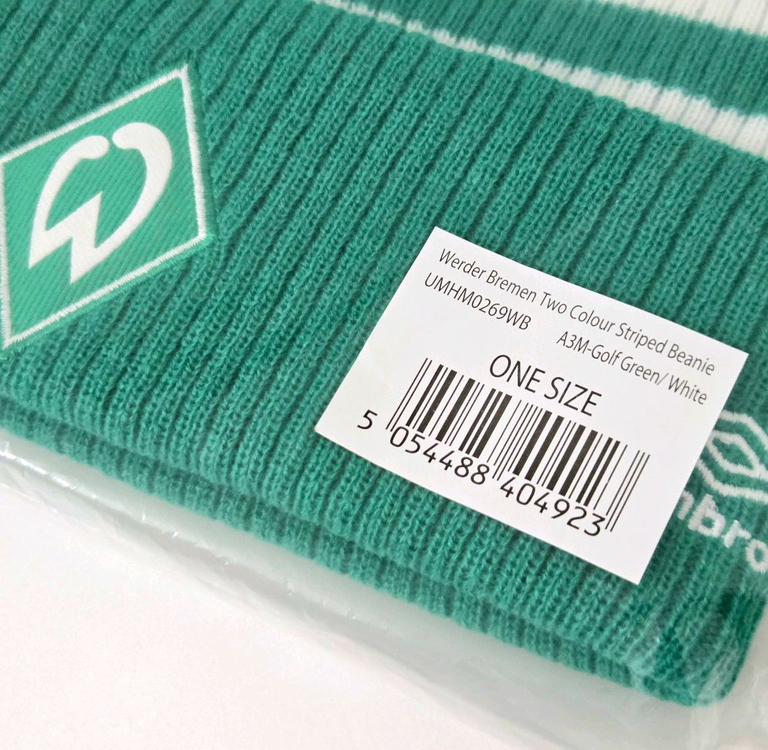 (새상품)베르더브레멘 스트라이프 비니 엄브로 축구 모자--2
