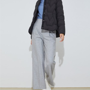 SOUP 숲 블랙 퀼팅 구스 다운 패딩