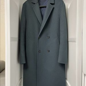 타임옴므 스모크블루 캐시미어 핸드메이드 더블 코트 100사이즈