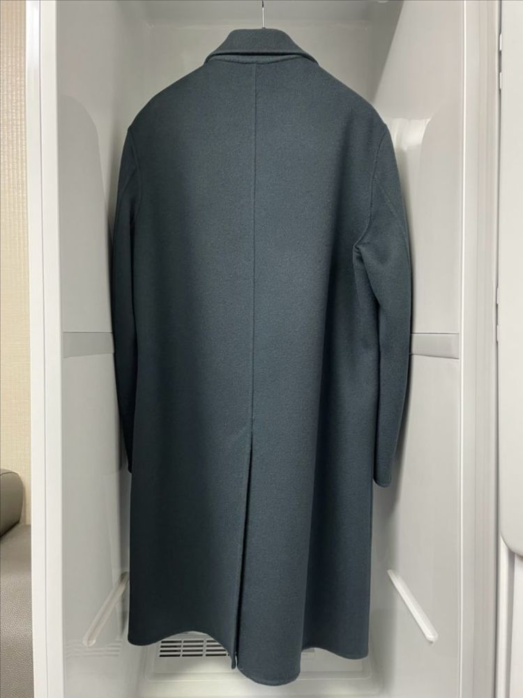 타임옴므 스모크블루 캐시미어 핸드메이드 더블 코트 100사이즈--1