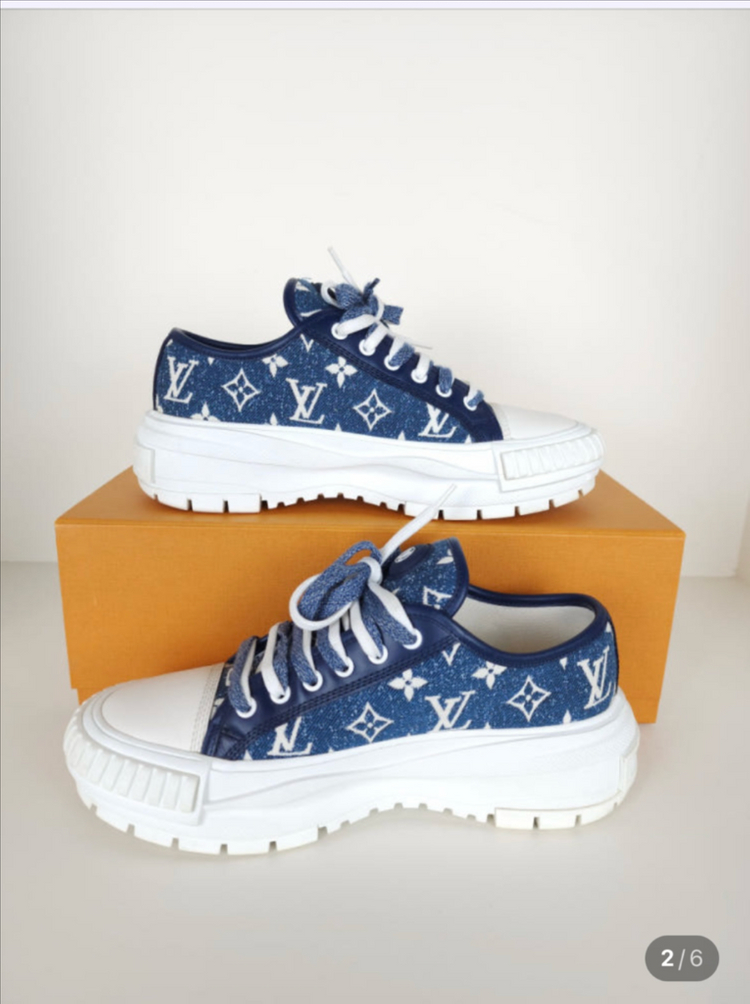루이비통 데님스니커즈 정품--2