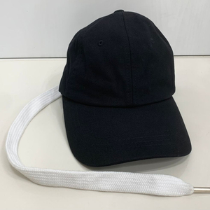 [OS]피스마이너스원 슈레이스 롱 스트랩 볼캡 블랙&화이트 피마원 모자 이미지