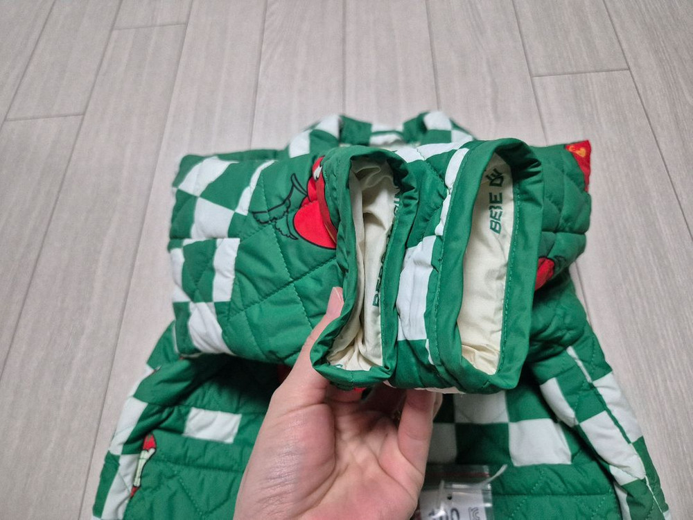베베드피노 애플 퀼팅 자켓 100--2