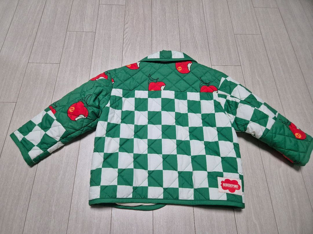 베베드피노 애플 퀼팅 자켓 100--3