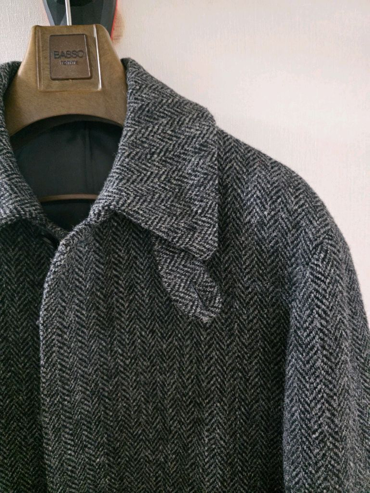 링자켓 그레이 헤링본 싱글 발마칸 히든 코트 / (코히어런스 아나토미카 그렌펠 크리설리스 캡틴선샤인 ) 이미지