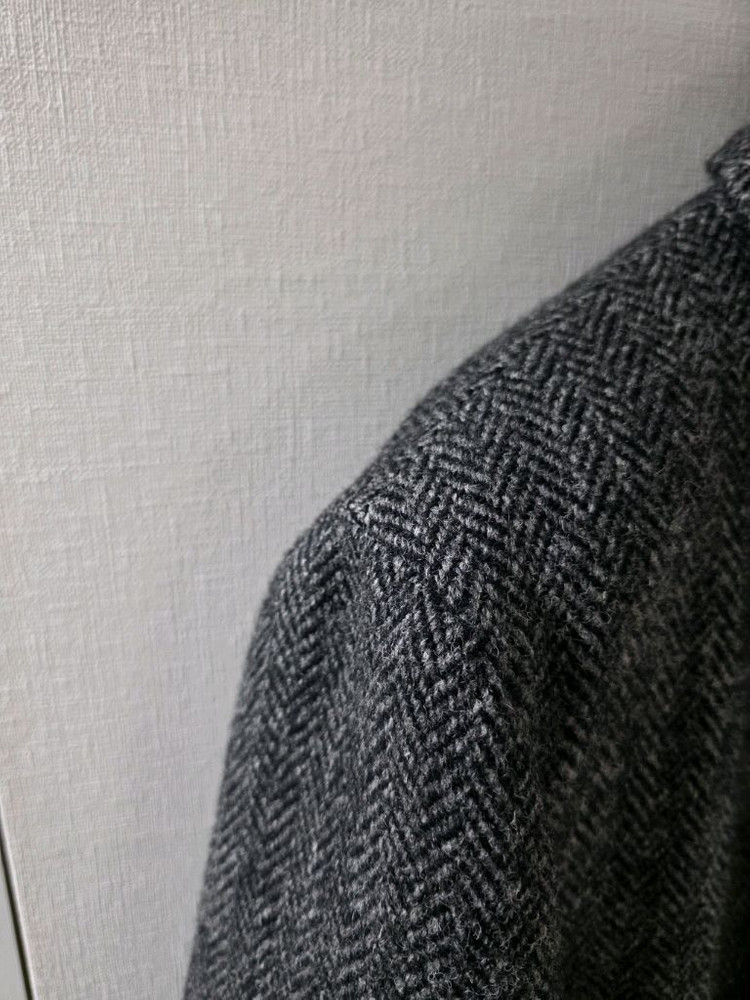 링자켓 그레이 헤링본 싱글 발마칸 히든 코트 / (코히어런스 아나토미카 그렌펠 크리설리스 캡틴선샤인 ) 이미지