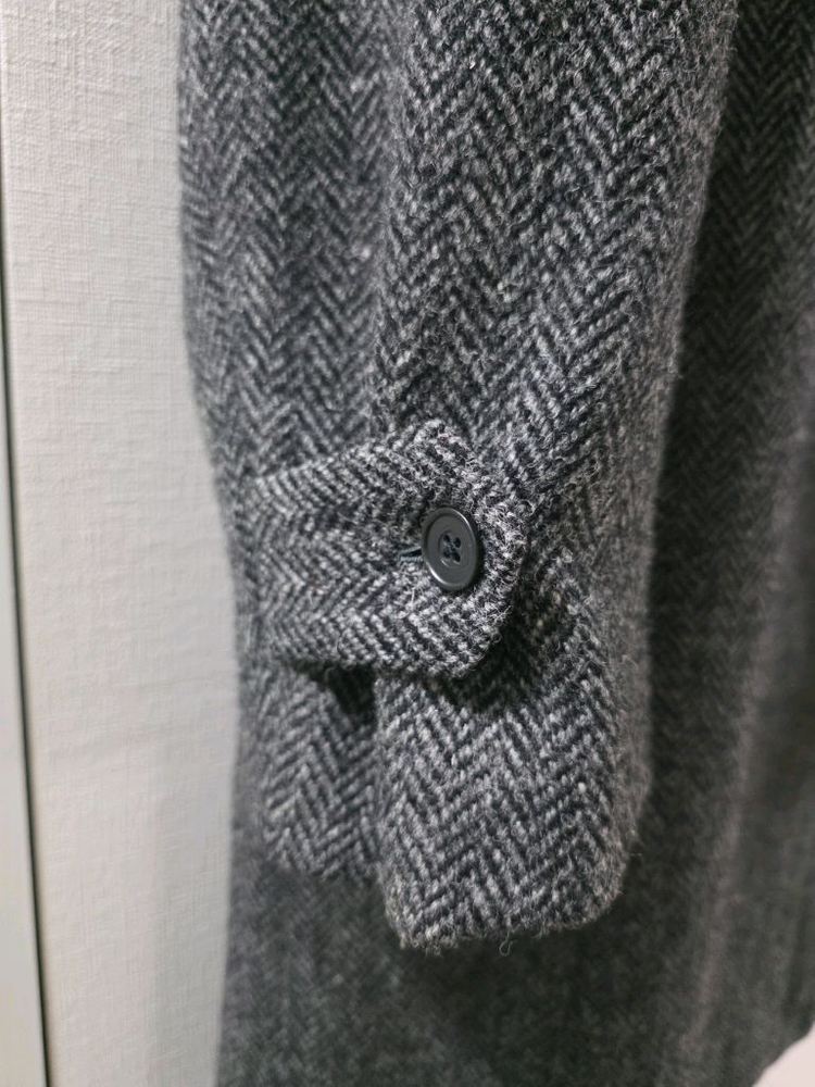 링자켓 그레이 헤링본 싱글 발마칸 히든 코트 / (코히어런스 아나토미카 그렌펠 크리설리스 캡틴선샤인 ) 이미지