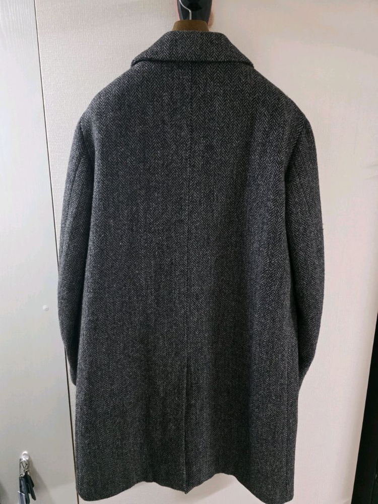 링자켓 그레이 헤링본 싱글 발마칸 히든 코트 / (코히어런스 아나토미카 그렌펠 크리설리스 캡틴선샤인 ) 이미지