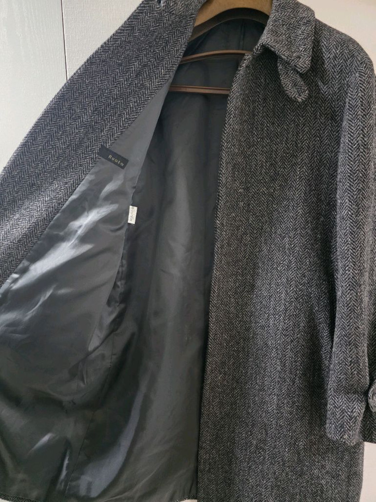 링자켓 그레이 헤링본 싱글 발마칸 히든 코트 / (코히어런스 아나토미카 그렌펠 크리설리스 캡틴선샤인 ) 이미지