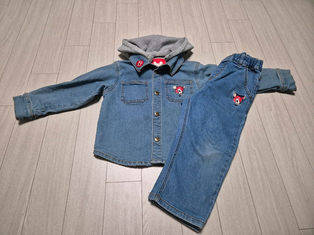 베베드피노 래리 데님 셋업 110--1