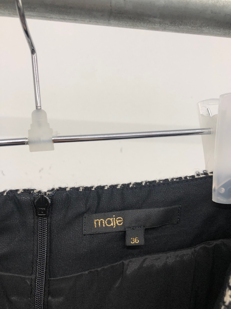 마쥬 울 하운드 체크 스커트 36사이즈--4