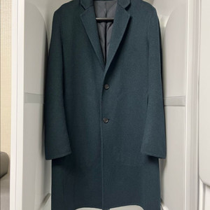 타임옴므 다크그린 캐시미어100% 핸드메이드 코트 95