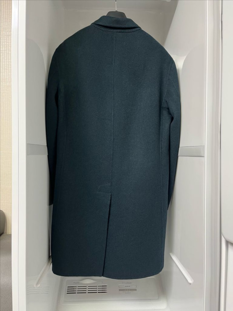타임옴므 다크그린 캐시미어100% 핸드메이드 코트 95--1