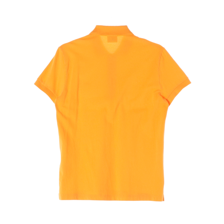 라코스테 오렌지 로고 반팔 카라티 폴로 티셔츠--1