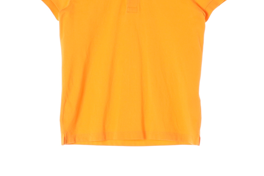 라코스테 오렌지 로고 반팔 카라티 폴로 티셔츠--3