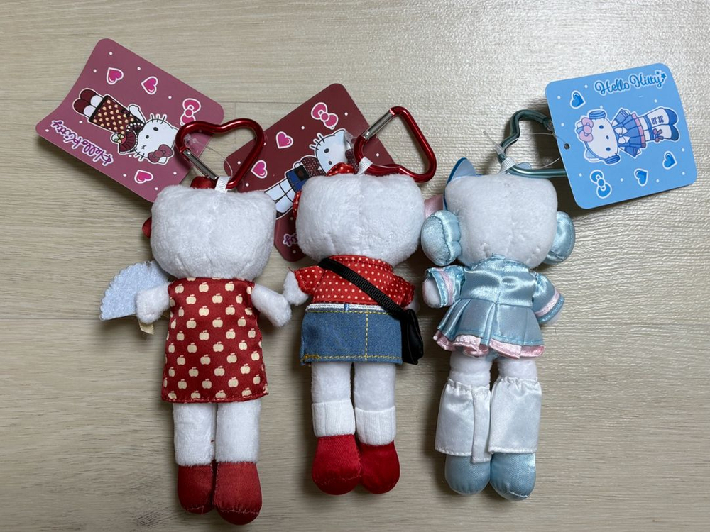 산리오 홍콩 롱다리키티 헬로키티 고고걸 스타일업 마스코트 키링--3