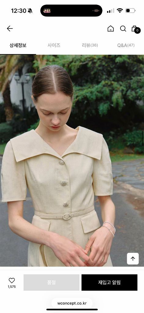 택새상품_40만원] 온앤온 단종_하객룩 상견례룩 여름반팔원피스--1