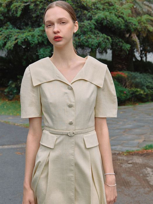 택새상품_40만원] 온앤온 단종_하객룩 상견례룩 여름반팔원피스--2