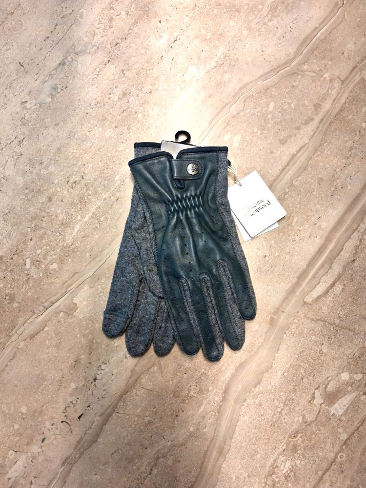 비비안 웨스트우드 아웃핑거 콤비 장갑 그레이 (새상품)--3