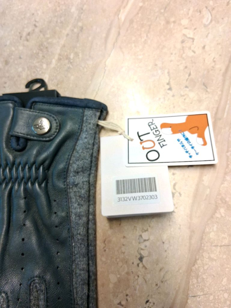 비비안 웨스트우드 아웃핑거 콤비 장갑 그레이 (새상품)--9