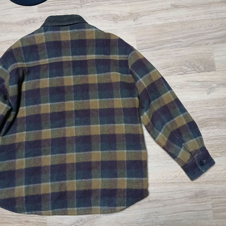 customellow 커스텀멜로우 울 체크 누빔 점퍼 자켓--8