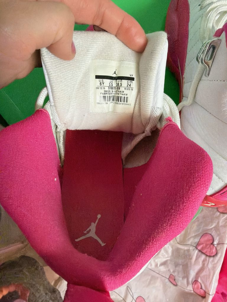 나이키 에어 조던 12 GS 핑크 240mm--4
