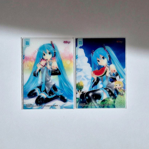 하츠네미쿠 클리어카드일괄 공식 키라 굿즈 엽서포카클카프세카유키사쿠라012 이미지