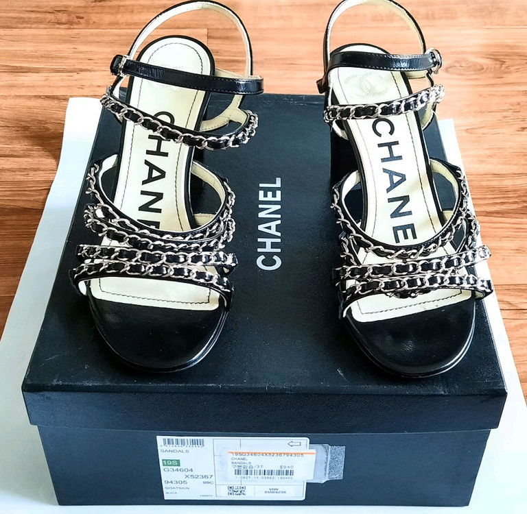 Chanel Lady Sandal 고급가죽 제품 램스킨사이즈 37C 한국표준 230~240--4