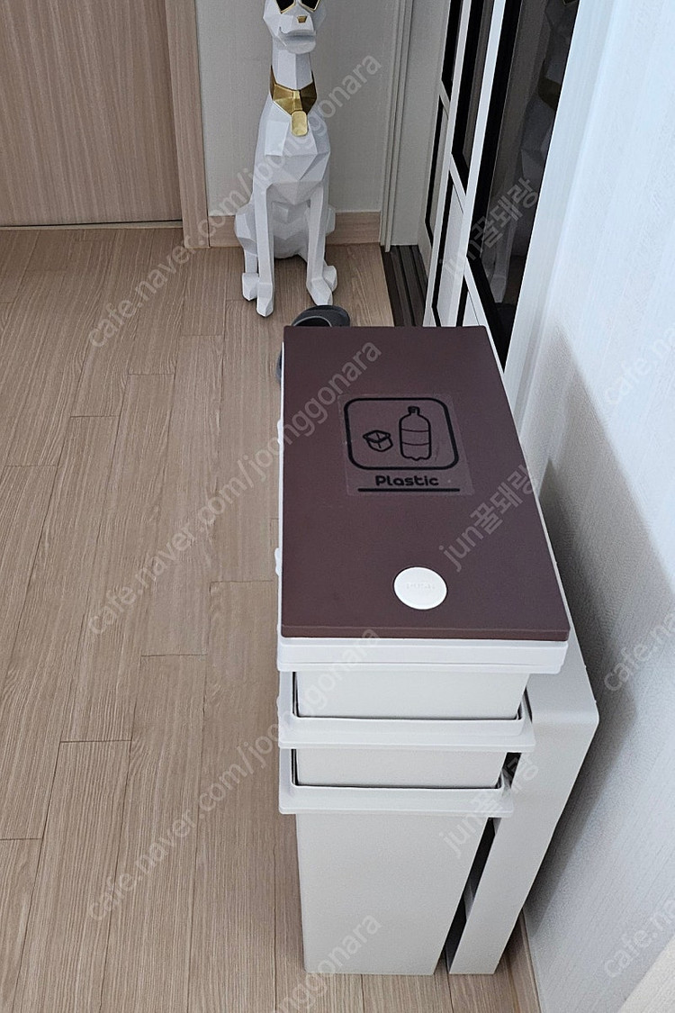 분리수거함 3단 60L 원터치 수거함 재활용 3칸 세트--8