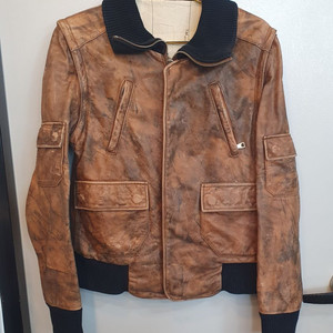 빈티지 브라운 블루종 자켓(투웨이)조끼로도가능 프리가단 대략50기장대략60