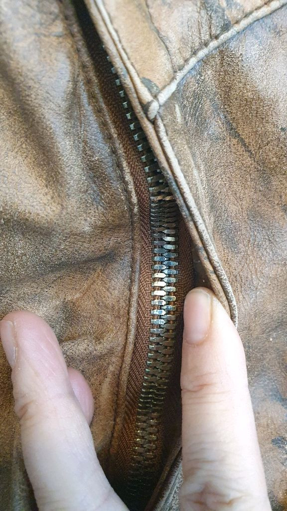 빈티지 브라운 블루종 자켓(투웨이)조끼로도가능 프리가단 대략50기장대략60--2