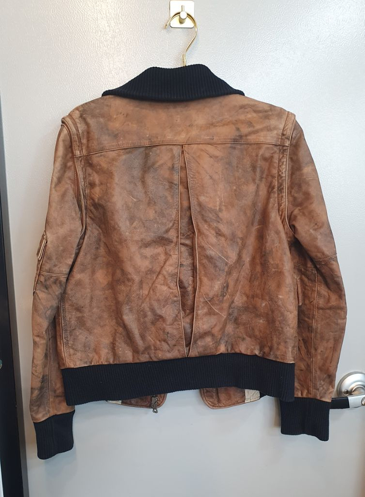 빈티지 브라운 블루종 자켓(투웨이)조끼로도가능 프리가단 대략50기장대략60--4