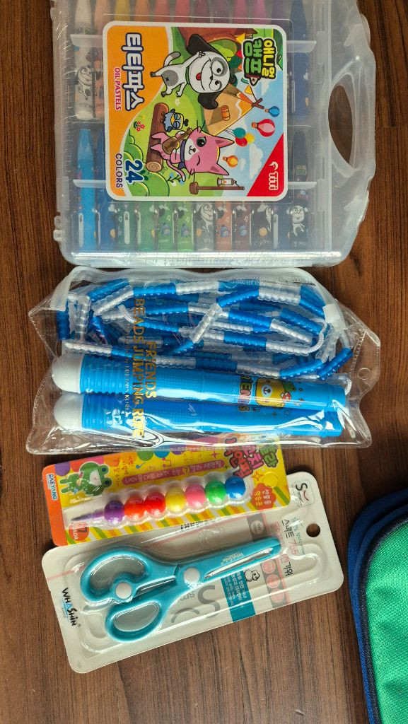 키즈 백팩 세트 노스페이스 초등 저학년 책가방+보조가방 세트 학용품--4