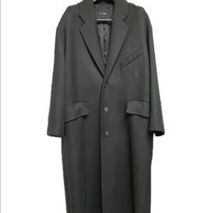 타임옴므 21fw 다크그린 세미오버핏 트윌 코트 95