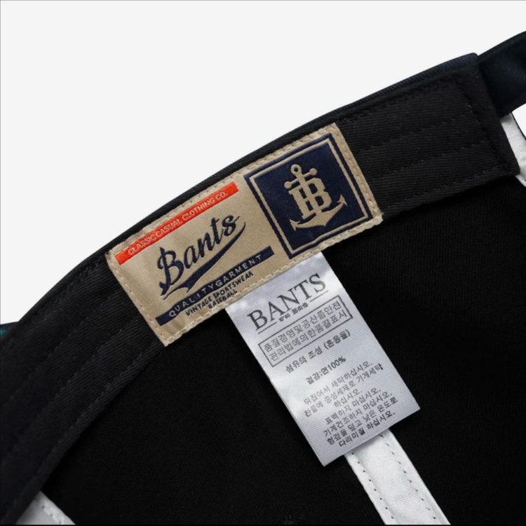 Bants 반츠 앵커 로고 코튼 트윌 U.S. 베이스볼 캡 블랙--5