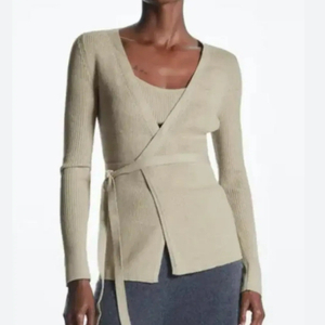 코스 COS 모직 랩 니트 탑 eur S사이즈