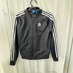 아디다스 블랙 불꽃자수로고 트랙자켓져지 85