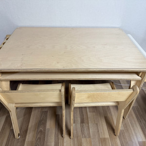 제이디우드 JD우드 책상의자set 2인용 미술책상