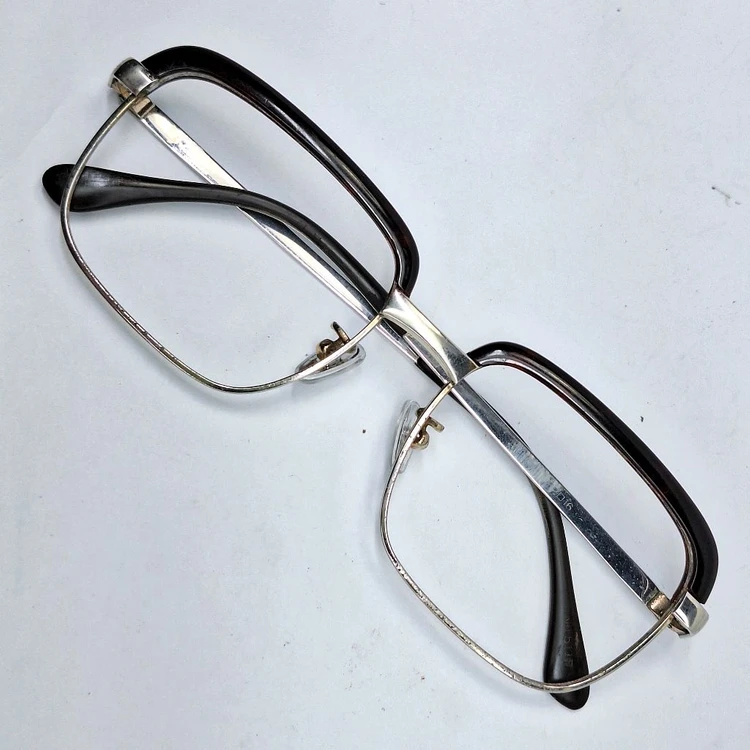 80s 일본 빈티지/no.5117 브로우라인 하금테 안경테 52mm 티타늄코패드 클래식 레트로 앤틱 수입 아이웨어 이미지