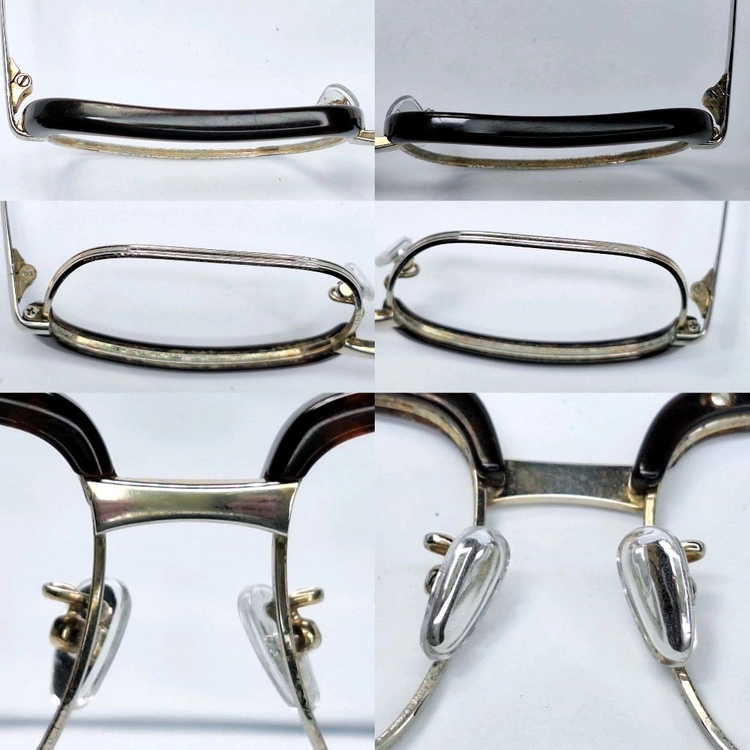 80s 일본 빈티지/no.5117 브로우라인 하금테 안경테 52mm 티타늄코패드 클래식 레트로 앤틱 수입 아이웨어 이미지