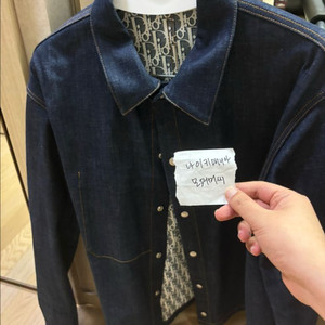 디올 오블리크 데님 청자켓