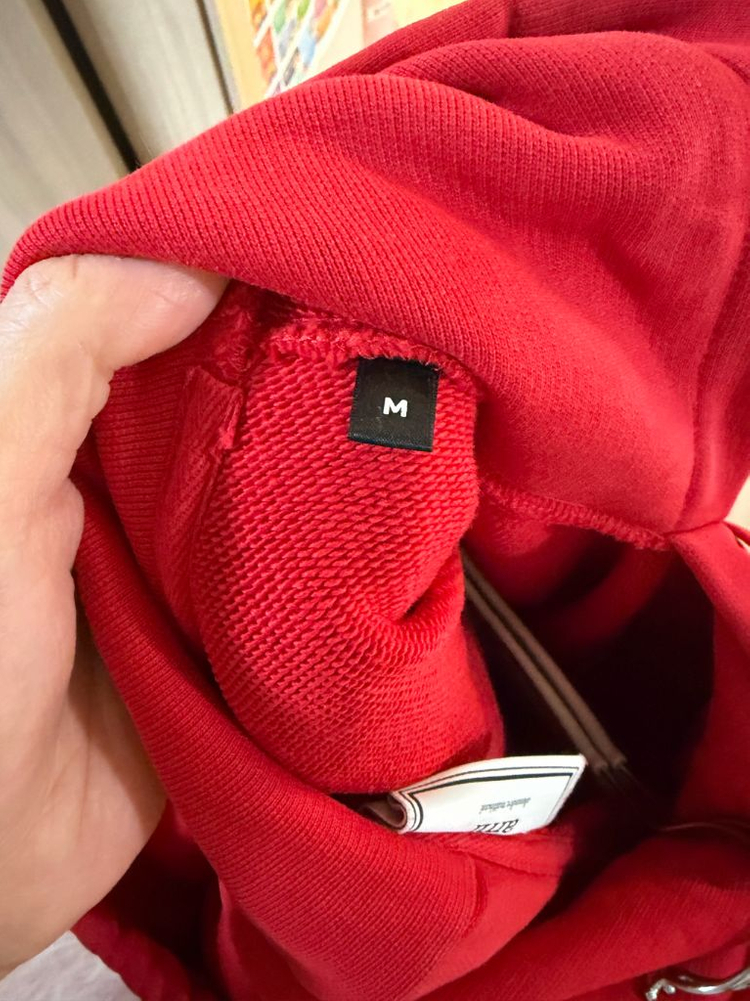 아미 빅 하트 로고 후드티 레드 M 이미지