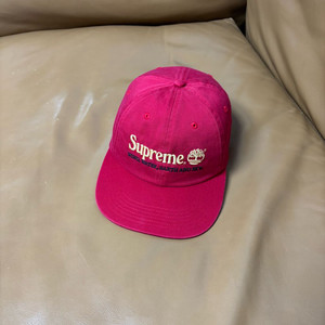 슈프림 팀버랜드 6패널 볼캡 모자 워시드 레드