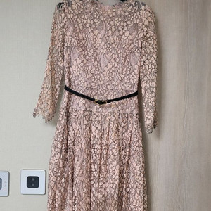 미샤 핑크 레이스 원피스 (사이즈44)