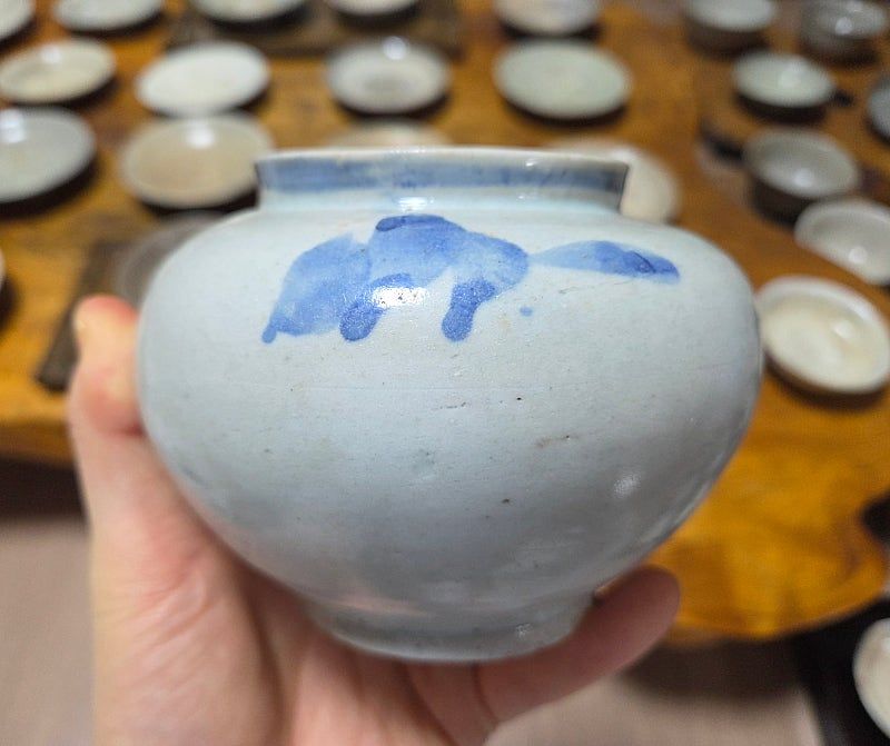 골동품 조선후기 관요사기 청화백자 호 이미지