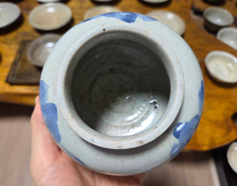 골동품 조선후기 관요사기 청화백자 호 이미지