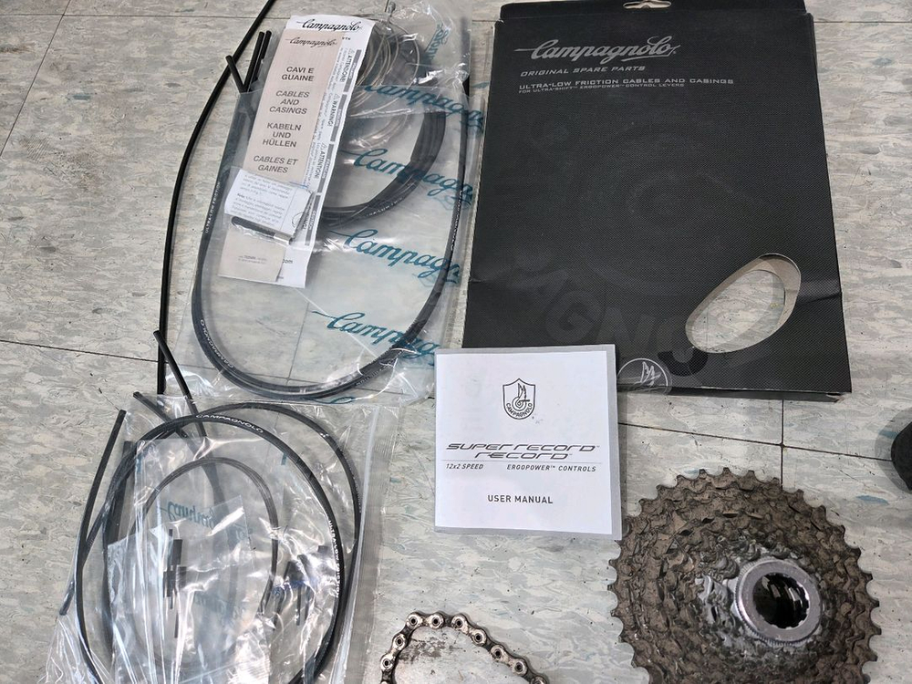 캄파놀로 슈퍼레코드 12단 삼점셋(+스프라켓, 케이블)--2
