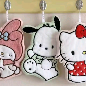 1+1) 산리오 헬로키티 부드러운 극세사 핸드타월 핸드타올