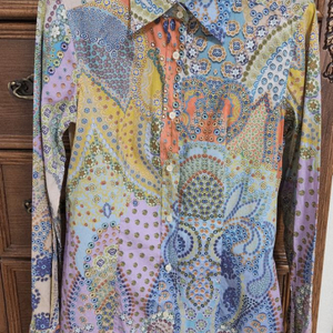 에트로 ETRO 이탈리아 패치워크 페이즐리 셔츠 40